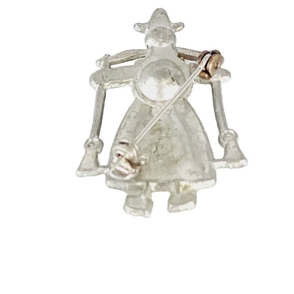 Vintage 1930s Attributed to Dujay Jill Water Carrier Pot Metal Brooch (A609) - Picture 4 of 4